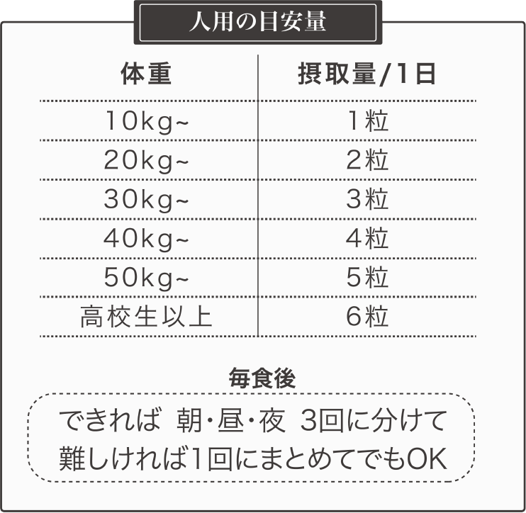 人用の目安量