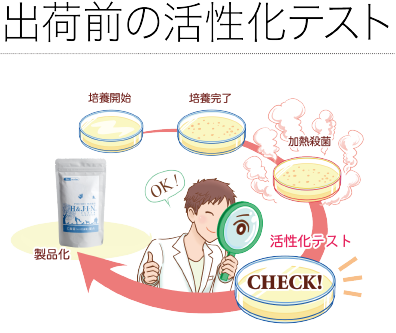 出荷前の活性化テスト