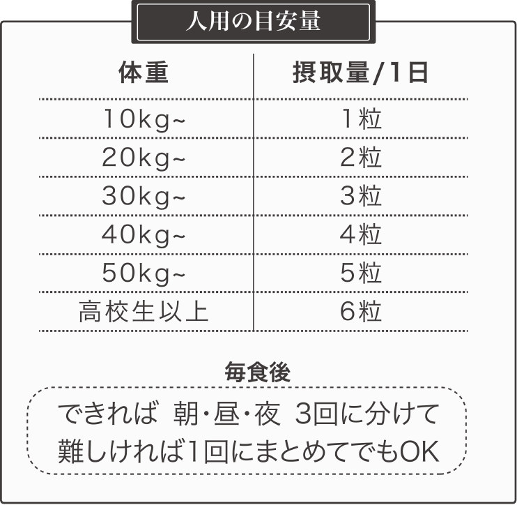 人用の目安量